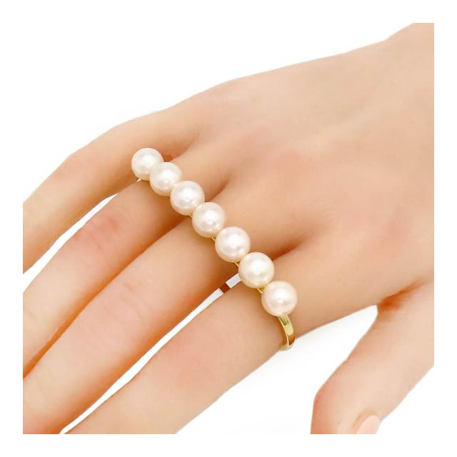 美品 タサキ TASAKI レディース 750 バランス エラ リング 約12号