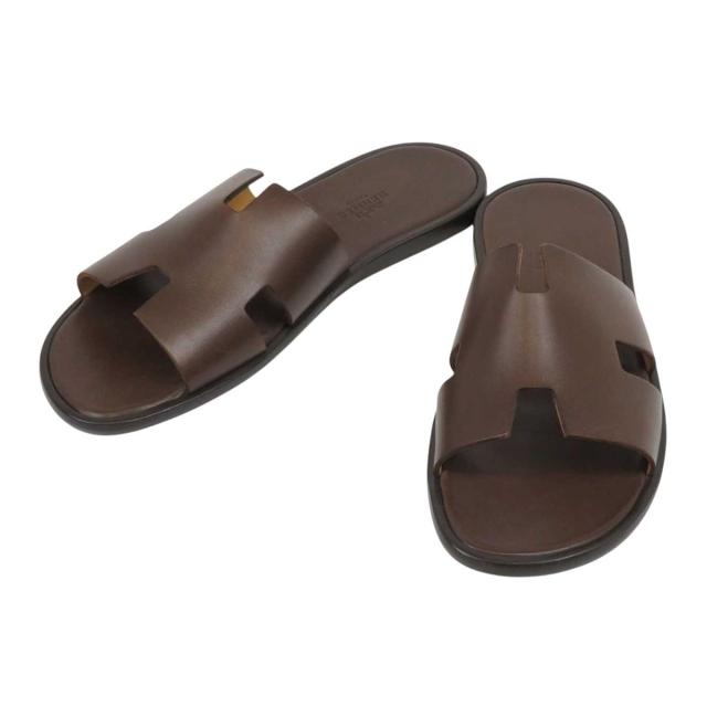HERMES イズミール サンダル 27.5〜28cm ダークブラウン HERMES イズミール サンダル 27.5〜28cm ダークブラウン エルメス