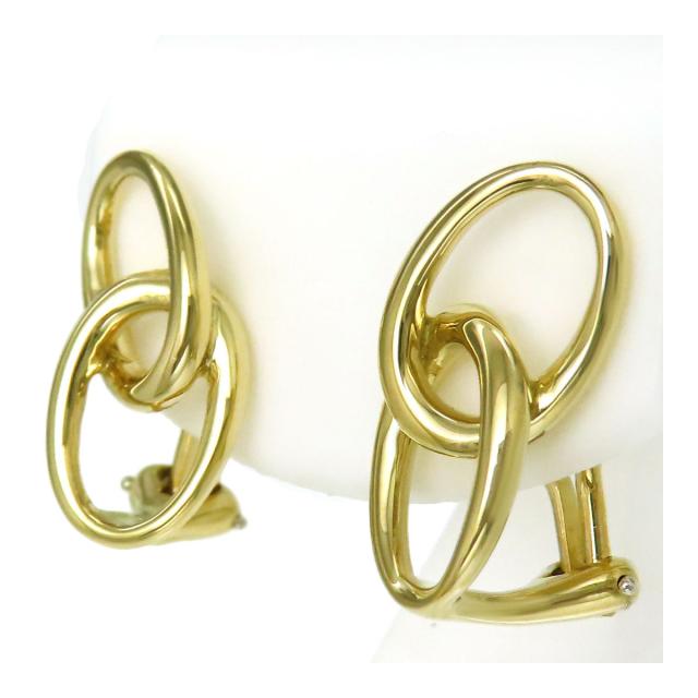 美品 ティファニー TIFFANY & Co. ダブルループ イヤリング SV925 ティファニー ダブルループ イヤリング 750 (K18YG) レディース