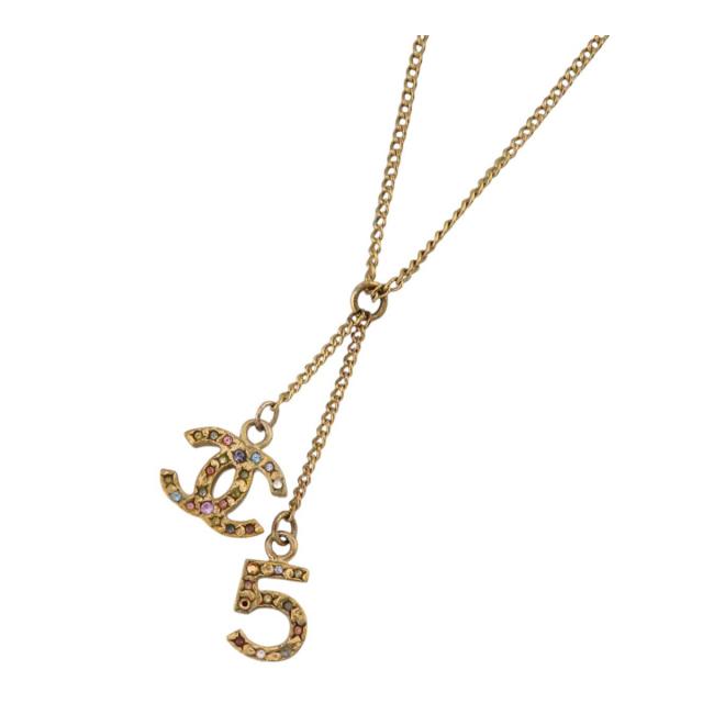 シャネル ココマーク No.5 チェーンネックレス メタル ユニセックス  