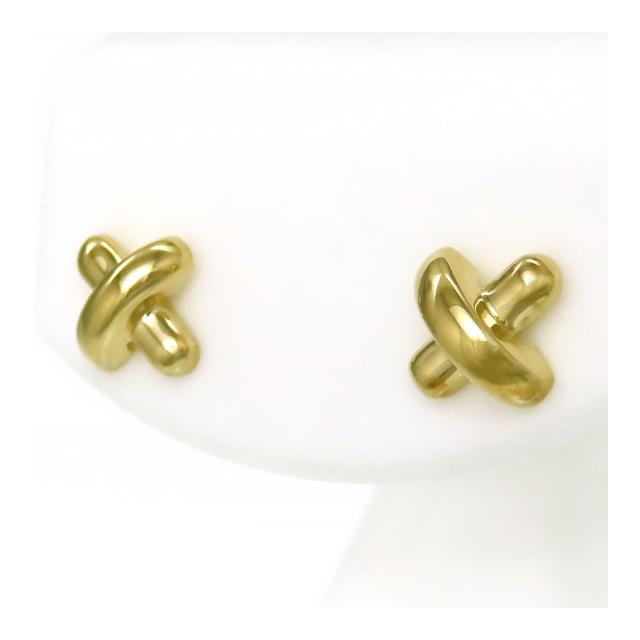 ティファニー クロスステッチ ピアス 750 (K18YG) レディース