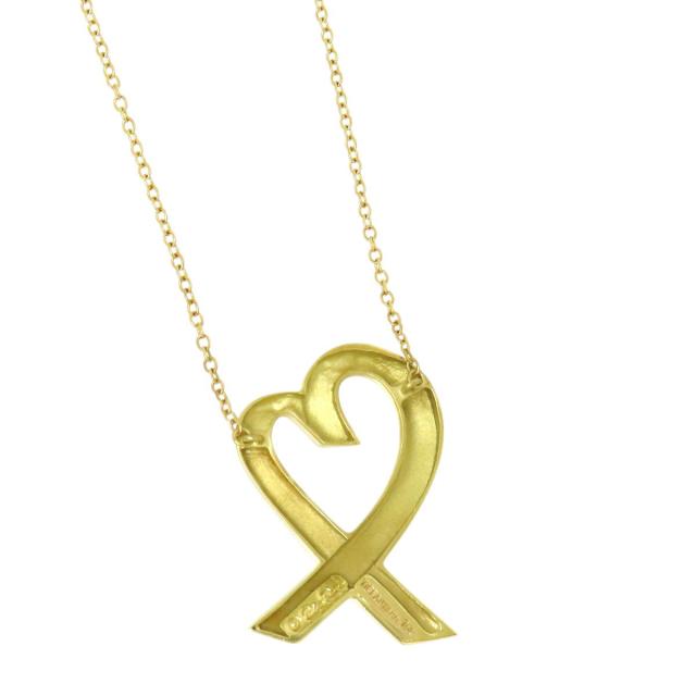 ティファニー ラビングハート ネックレス 750 (K18YG) レディース  