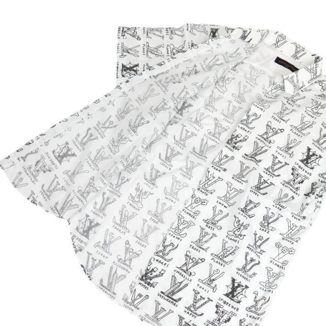 Louis Vuitton ルイヴィトン　半袖シャツ 　S 総柄　白 中古・古着通販】LOUIS VUITTON (ルイ ヴィトン) 21SS