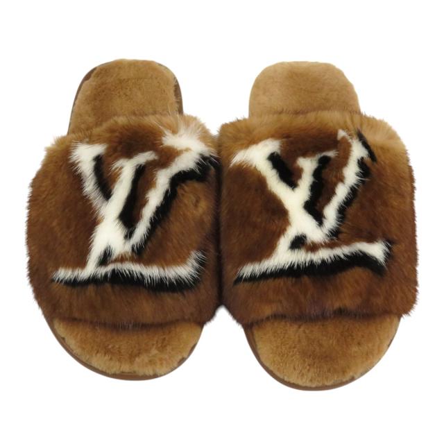 ルイヴィトン　ルームシューズ　スリッパ　モノグラム　ホーミーライン　ミュール美品 LOUIS VUITTON ルイヴィトン スリッパ シューズ ホーミーライン