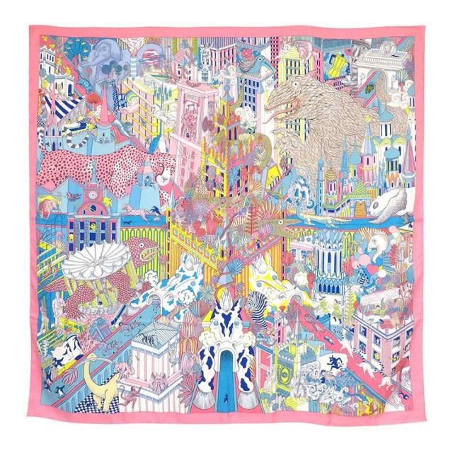 エルメス カレジェアン Animapolis アニマポリス ユニセックス ピンク HERMES 中古 【アパレル・小物】