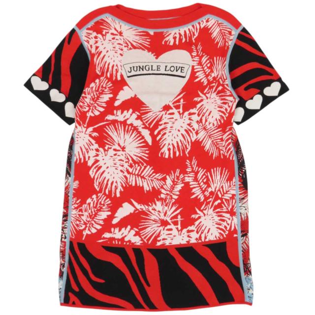 エルメス JUNGLE LOVE ショートスリーブ ワンピース レディース レッド  