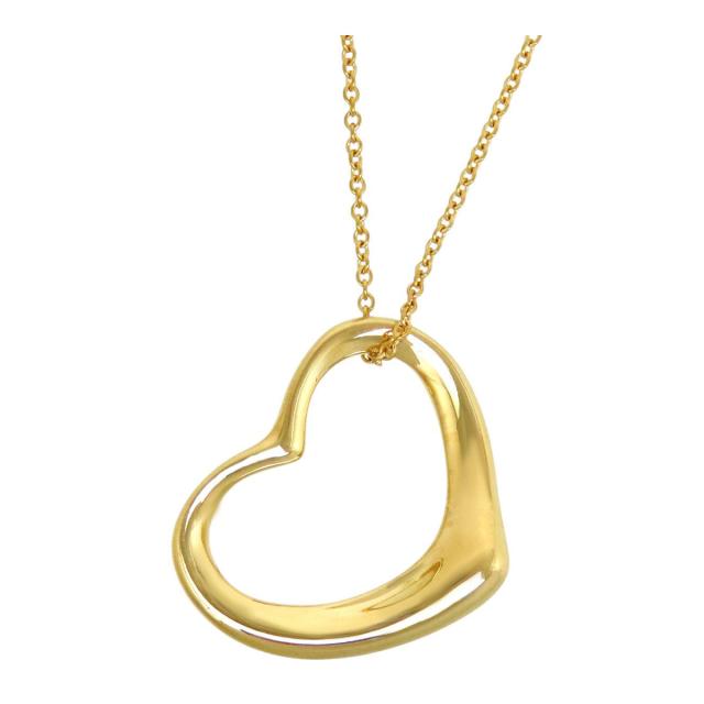 K24 オープンハート&K18ネックレス au750 K24 オープンハート&K18