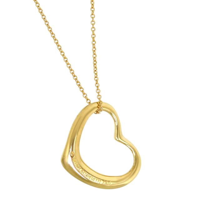 TIFFANY&Co. ティファニー/750オープンハートネックレス/K18YG/Aランク/92