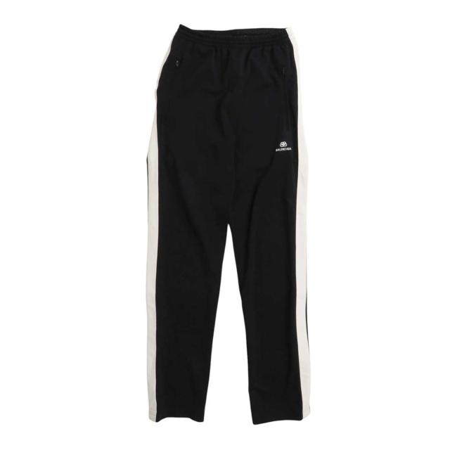 バレンシアガ ロゴ プリント サイドライン トラックパンツ レディース  