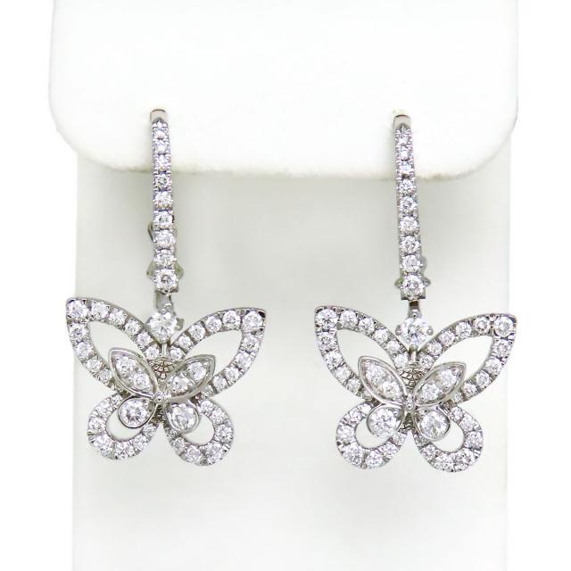 グラフ パヴェ バタフライ プティスタッド ピアス　イヤリング 2025年購入☆グラフ パヴェ バタフライ プティスタッド ピアスイヤリング