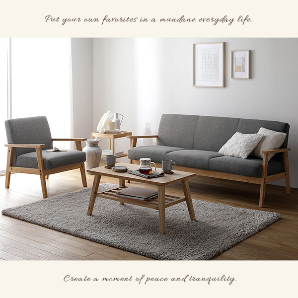 ソファ ソファー 北欧モダンデザイン木肘ソファダイニング 3点セット テーブル+2人掛けソファ2脚 W150 北欧デザイン木肘ソファダイニングソファセット HARPERハーパー4点