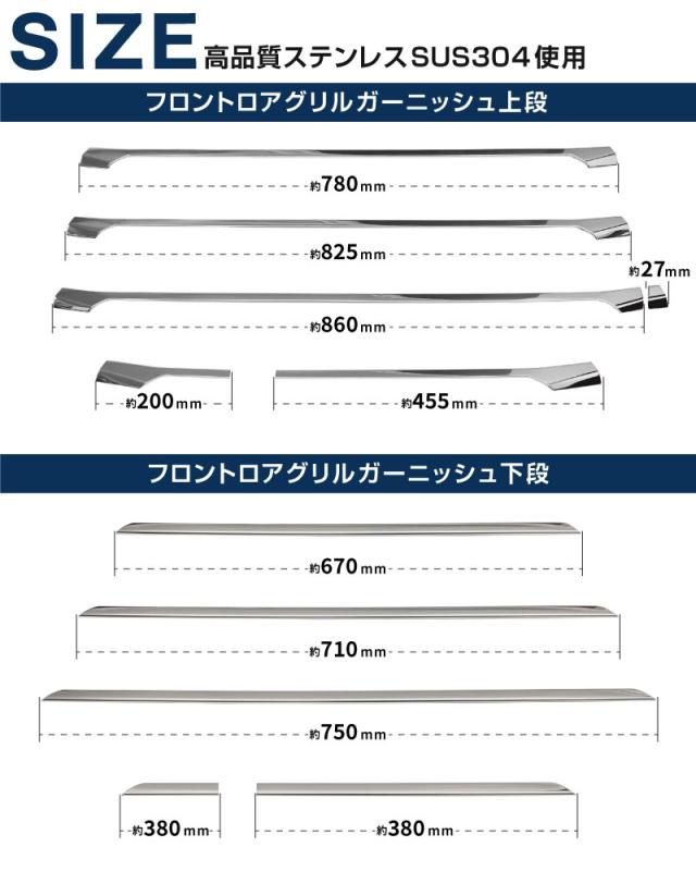 【セット割】新型 タントカスタム LA650S LA660S 後期 フロントグリルロアガーニッシュ 鏡面仕上げ 上段・下段セット_17