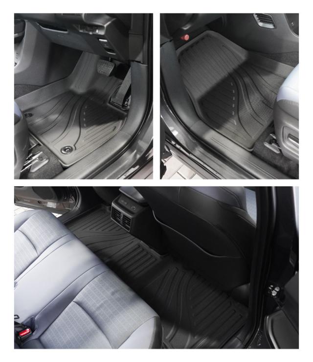 【予約/8月10日頃入荷予定】トヨタ bZ4X スバル ソルテラ トレイルシーカー ラバータイプ フロアマット 3P ブラック 内装 保護 マット キズ防止 汚れ防止 ドレスアップ アクセサリー カー用品 お手入れカンタン 防水_2
