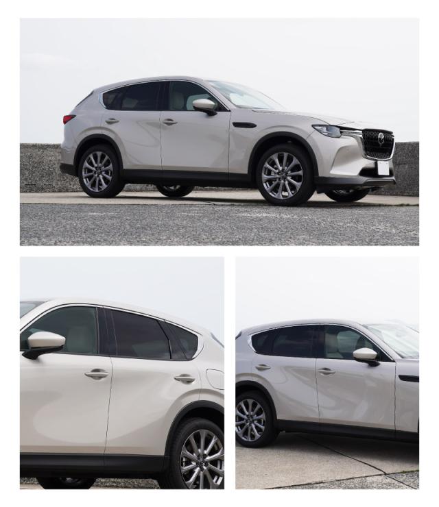 マツダ CX-60 ウィンドウトリム 上側 ガーニッシュ 左右セット 8P 鏡面仕上げ 2026年3月一部改良後対応 外装 カスタム パーツ ドレスアップ_2