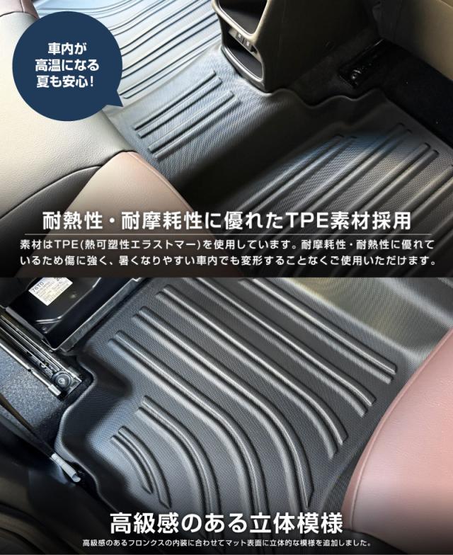 スズキ 新型フロンクス フロアマット ラバータイプ 3P ブラック_11