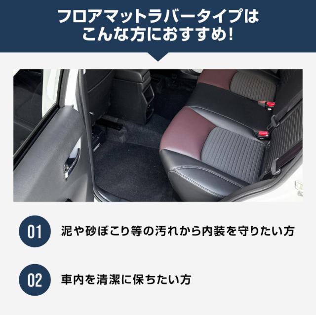 スズキ 新型フロンクス フロアマット ラバータイプ 3P ブラック_3