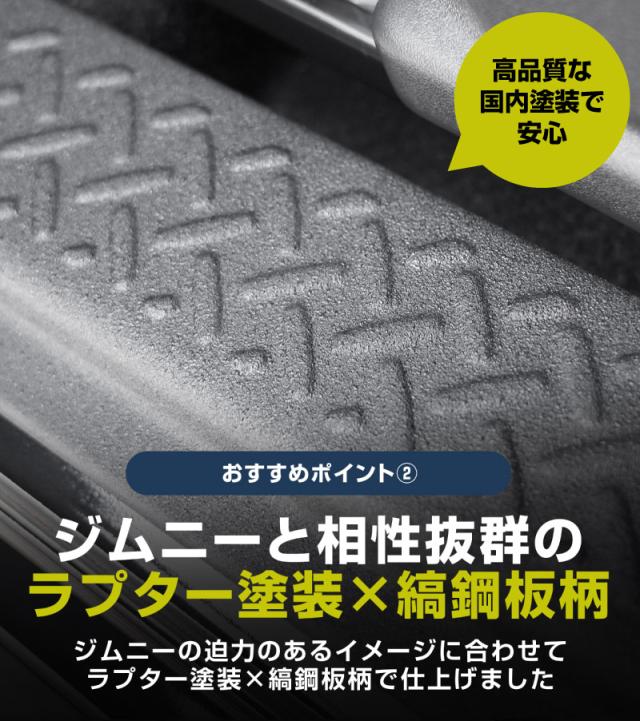 ジムニー JB64W ジムニーシエラ JB74 サイドシルスカッフプレート 縞