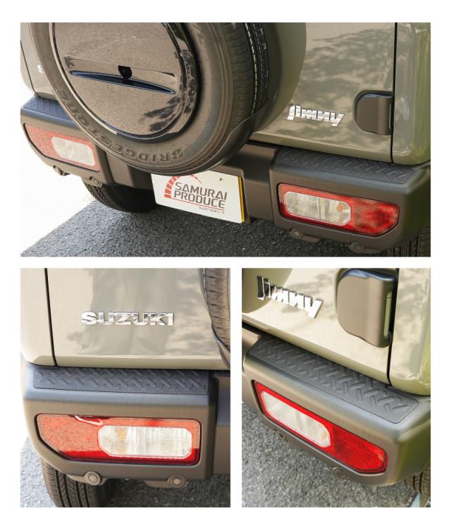 ジムニー JB64W 専用 リアバンパープレート 縞鋼板柄 3P ラプター