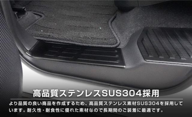 ランドクルーザー250 サイドステップ内側 スカッフプレート フロント・リアセット 6P ブラックヘアライン ランクル250 専用 カスタム パーツ アクセサリー オプション 内装 保護_6