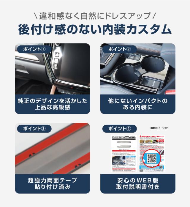 【セット割】スバル 新型フォレスター SL系 センタードリンクホルダー＆モニター下パネル 2P ピアノブラック インテリアパネルセット 内装 カスタム パーツ アクセサリー カーインテリア ドレスアップ 社外品_6