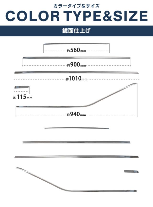 新型セレナ C28 ウィンドウトリム ガーニッシュ 左右セット 10P 鏡面仕上げ 2026年2月マイナーチェンジ後対応 外装 カスタム パーツ アクセサリー ドレスアップ 社外品 カスタマイズ 日産 NISSAN SERENA_17