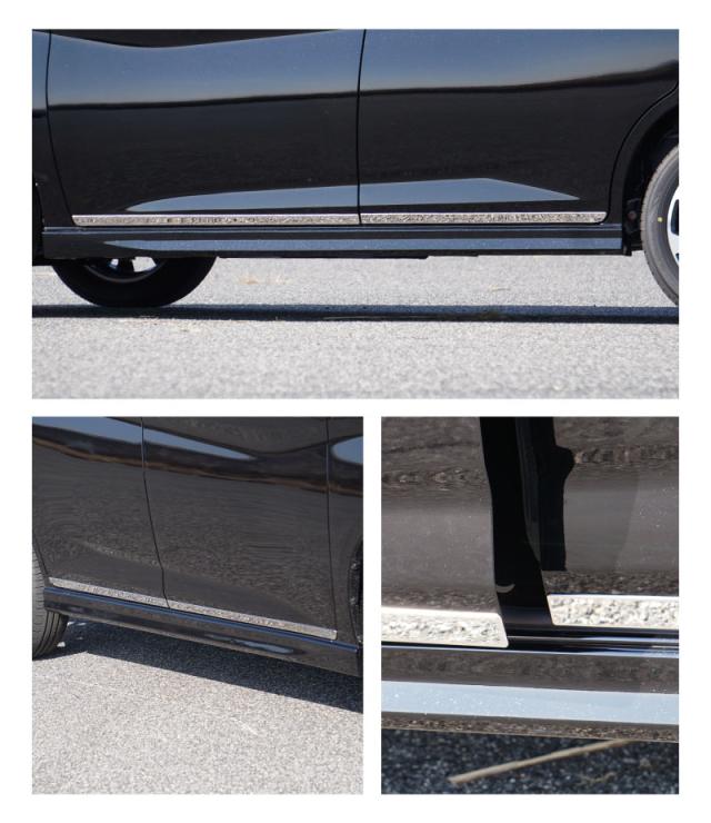 【セット割】新型ソリオ ソリオバンディット MAD7S MA37S MA27S デリカD:2 MB37S MBD7S ウィンドウトリム &amp; サイドガーニッシュ 鏡面仕上げ 8P 外装パーツセット_3
