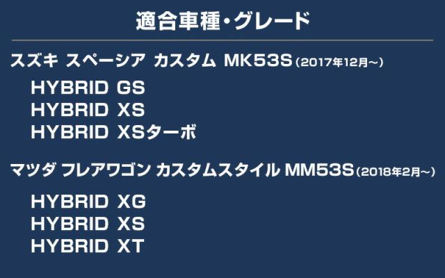 スペーシアカスタム MK53S 側面下唇 ガーニッシュ 働き掛ける仕かける 4P 鏡面大成