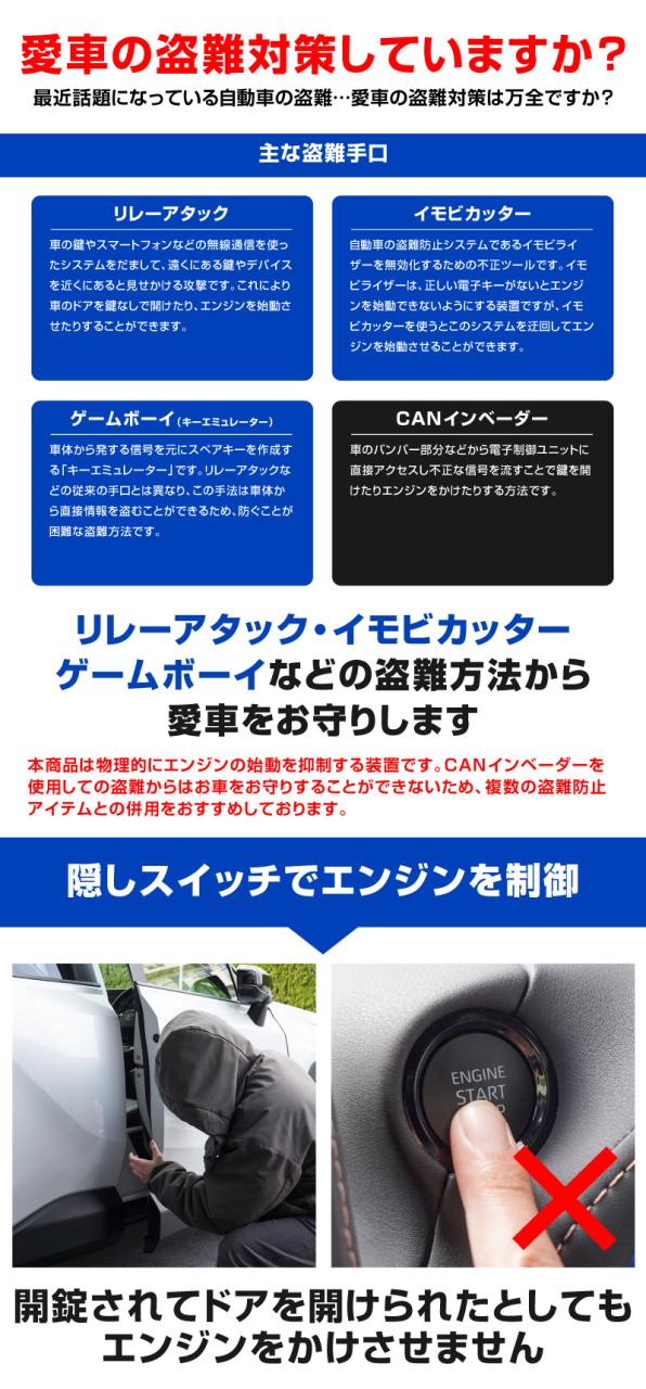 ランドクルーザー300 ランクル300 専用 車両盗難予防装置 ステルスロック 見えない予防装置で愛車を完全防御！ STEALTHLOCK 盗難対策 盗難防止方法 カーセキュリティ_3