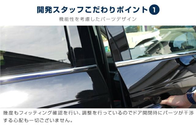 新型ステップワゴン エアー スパーダ RP6 RP7 RP8 ウィンドウトリム ガーニッシュ 左右セット 10P 鏡面仕上げ_13