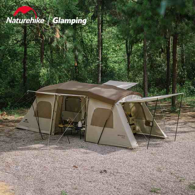 ワンタッチテント ロッジ テント 17平方 大型 メートル ツールーム+リビング 前室 4-6人用 シルバーコーティング キャンプ 二