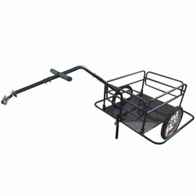 自転車用トレーラー カーゴバイクトレーラー 折りたたみ式フレーム 折り畳み式貨物自転車トレーラー ダブルホイール自転車 トロリー簡単脱着 自転車用 ツール用の通販は