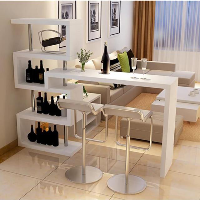 カウンターテーブル コンソールテーブル 長机 収納機能付き ハイテーブル バーテーブル 簡単な組み立て 頑丈な脚 リビングルーム、ダイニングルーム、キッチン用の通販は