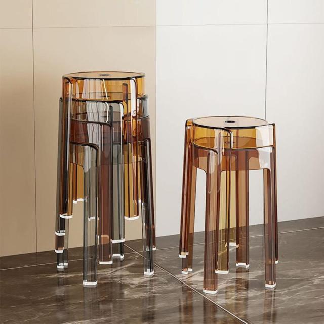 スタッキングチェア 2個セット スタッキングスツール 透明 プラスチック 椅子 屋台イス スツール スタッカブル 耐荷重200kg おしゃれ 積み重ね シンプル リビンの通販は 7,462円