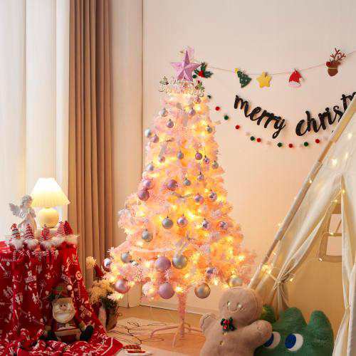 【季節人気商品】クリスマスツリー クリスマス プレゼント オーナメントセット LEDライト付き可愛い おしゃれ 電飾付き 高級 豊富な枝数 組み立て簡単 明るいの通販は