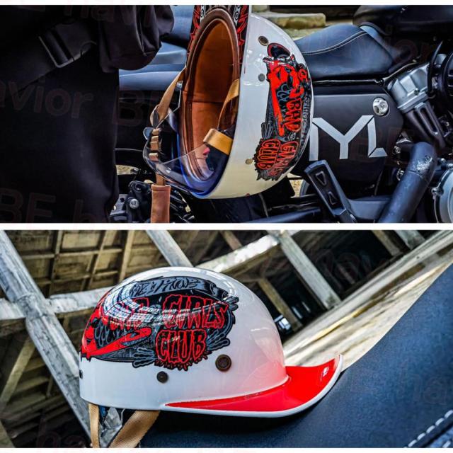 公道対応不可 装飾ヘルメット ハーフヘルメット 半キャップ シールド可動 野球帽 つば付き ユニセックス 男女兼用 軽量 日除け 夏季適用の通販は