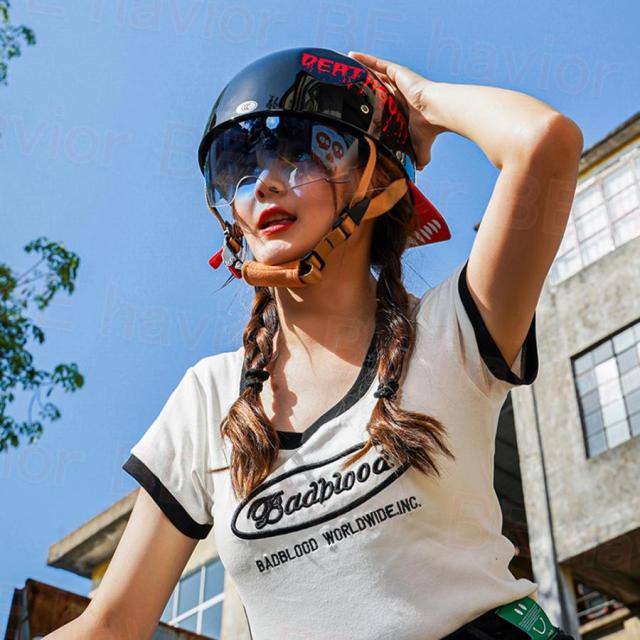 公道対応不可 装飾ヘルメット ハーフヘルメット 半キャップ シールド可動 野球帽 つば付き ユニセックス 男女兼用 軽量 日除け 夏季適用の通販は