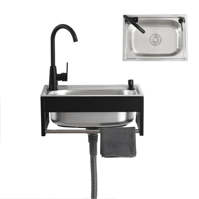 流し台 屋外 ステンレス 大型 ガーデンシンク シンク 壁掛けシンク シングルシンク ステンレス製 Sink キッチンシンク 簡易流し台 ワークベンチ、傷防止 汚れ防の通販は 12,412円