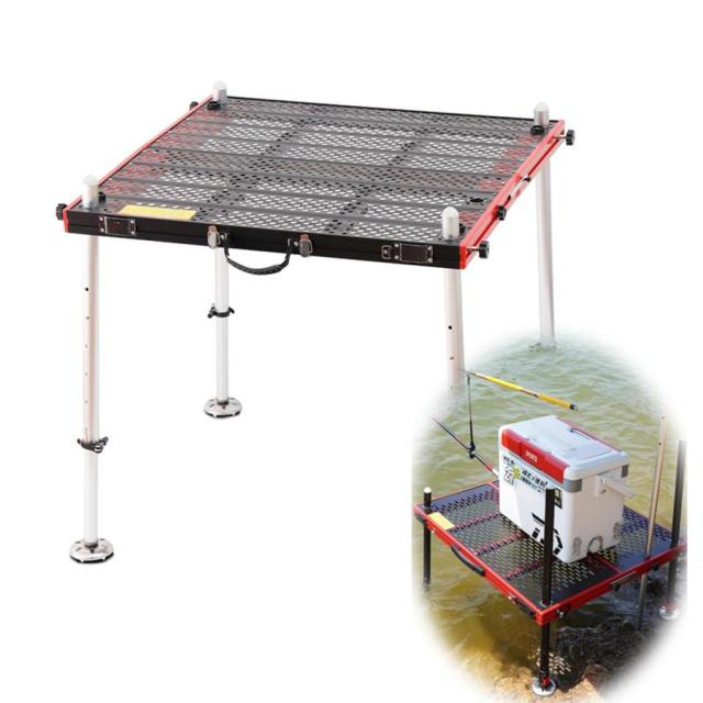 釣台 アルミ合金炭素大型釣台 折りたたみ式 コンパクト 釣り用椅子 釣り台 高さ調節可能 アルミへら台 軽量 へら釣り折りたたみ 釣り台テーブル 水陸両用 持ち運の通販は