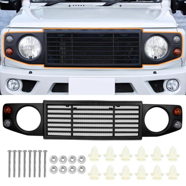 新型 スズキ 適用 ジムニー JB64W 専用 フロントグリル ジムニー シエラ JB74W 適合 メッシュグリル JIMNY フロント グリル 外装 カスタム パーツ アクセサリーの通販は