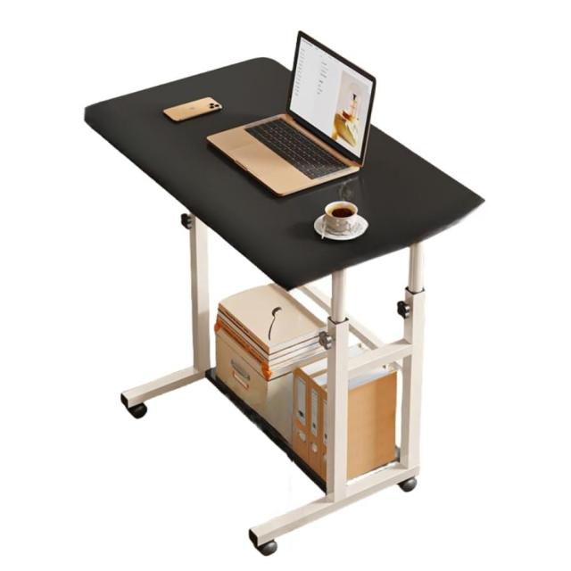 昇降テーブル パソコンデスク リフティングテーブル 大容量収納空間 キャスター付き 高さ調整可能 オフィスデスク 移動式テーブル リフトアップテーブル 勉強机の通販は 7,645円