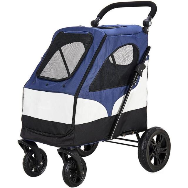 ペットカート 大型犬 犬 バギー 中型犬 ペット用 カート キャリー 多頭中小型犬 ペットバギー 折りたたみ式 軽量コンパクト 多機能 多頭用 豪華な4輪大型 補助介 39,050円