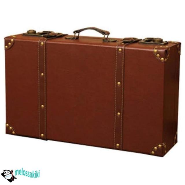 トランクケース アンティーク ヴィンテージスーツケースの撮影の小道具ホームストレージボックス木製荷物レトロウィンドウ装飾家具スーツケース 家の装飾に適し