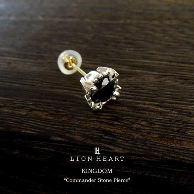 ライオンハート BASIC コマンダーストーンピアス K10ゴールド ブラック 01EA0183BK LION HEART 石 18Kポスト キングダム 10金ピアス 1点売り 片耳用 キャッチ メンズ ピアス ブランド プレゼント 誕生日 10金_6