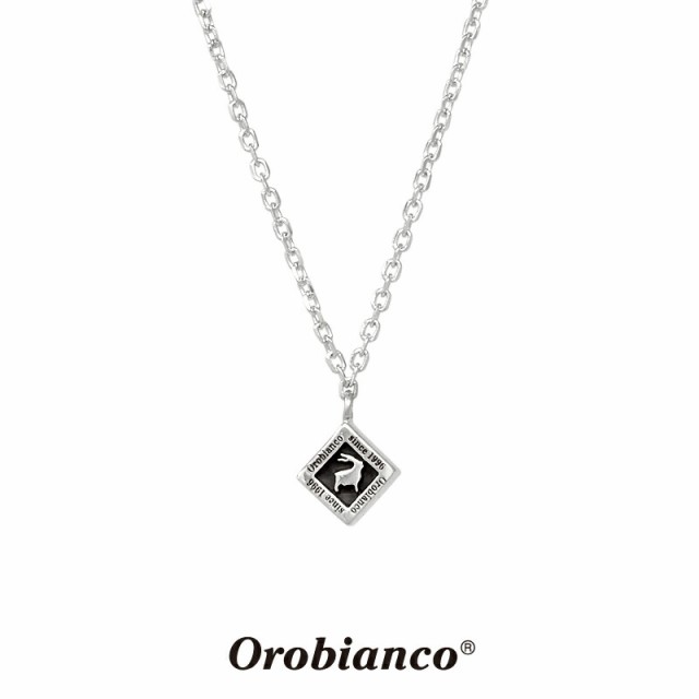 オロビアンコ ネックレス OREN023BK (シルバー×ブラック) シルバー925 チェーン40+5cm  Orobianco Necklace メンズ ブランド プレゼント 誕生日の通販は