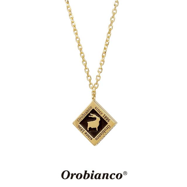 オロビアンコ ネックレス OREN024BKG (ゴールド×ブラック) シルバー925 チェーン40+5cm  Orobianco Necklace メンズ ブランド プレゼント 誕生日の通販は