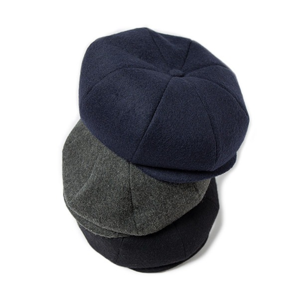 RACAL Wool Melton huge 8Panel Casquette XLサイズ 大きいサイズ 日本製 8パネル キャスケット ニュースボーイキャップ ハンチング ハンキャス ウール メルトン フランネル 起毛 8枚はぎ メンズ 男性 秋 冬 国産 ラカル 帽子 RL-23-1310_1