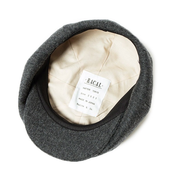 RACAL Wool Melton huge 8Panel Casquette XLサイズ 大きいサイズ 日本製 8パネル キャスケット ニュースボーイキャップ ハンチング ハンキャス ウール メルトン フランネル 起毛 8枚はぎ メンズ 男性 秋 冬 国産 ラカル 帽子 RL-23-1310_3