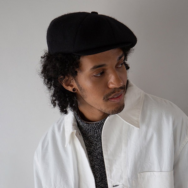 RACAL Wool Melton huge 8Panel Casquette XLサイズ 大きいサイズ 日本製 8パネル キャスケット ニュースボーイキャップ ハンチング ハンキャス ウール メルトン フランネル 起毛 8枚はぎ メンズ 男性 秋 冬 国産 ラカル 帽子 RL-23-1310_6