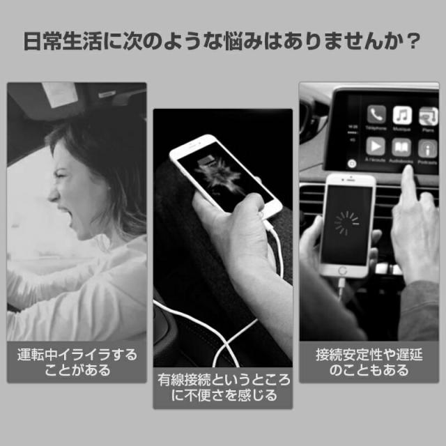 車種汎用」CarPlayClip ワイヤレスアダプター 多機能スクリーン