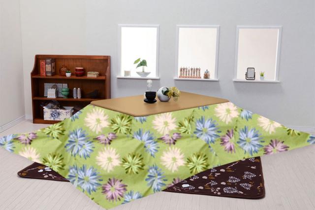 ☆当店限定☆ ≪シビラでコタツ布団のカバーを作りませんか♪≫ 【品名：コエテ】 【コタツ布団カバー(掛けのみ)】 【幅：210×210cm】 【色：グリーン/ホワイト】 【SB-41】 【送料無料】の通販は